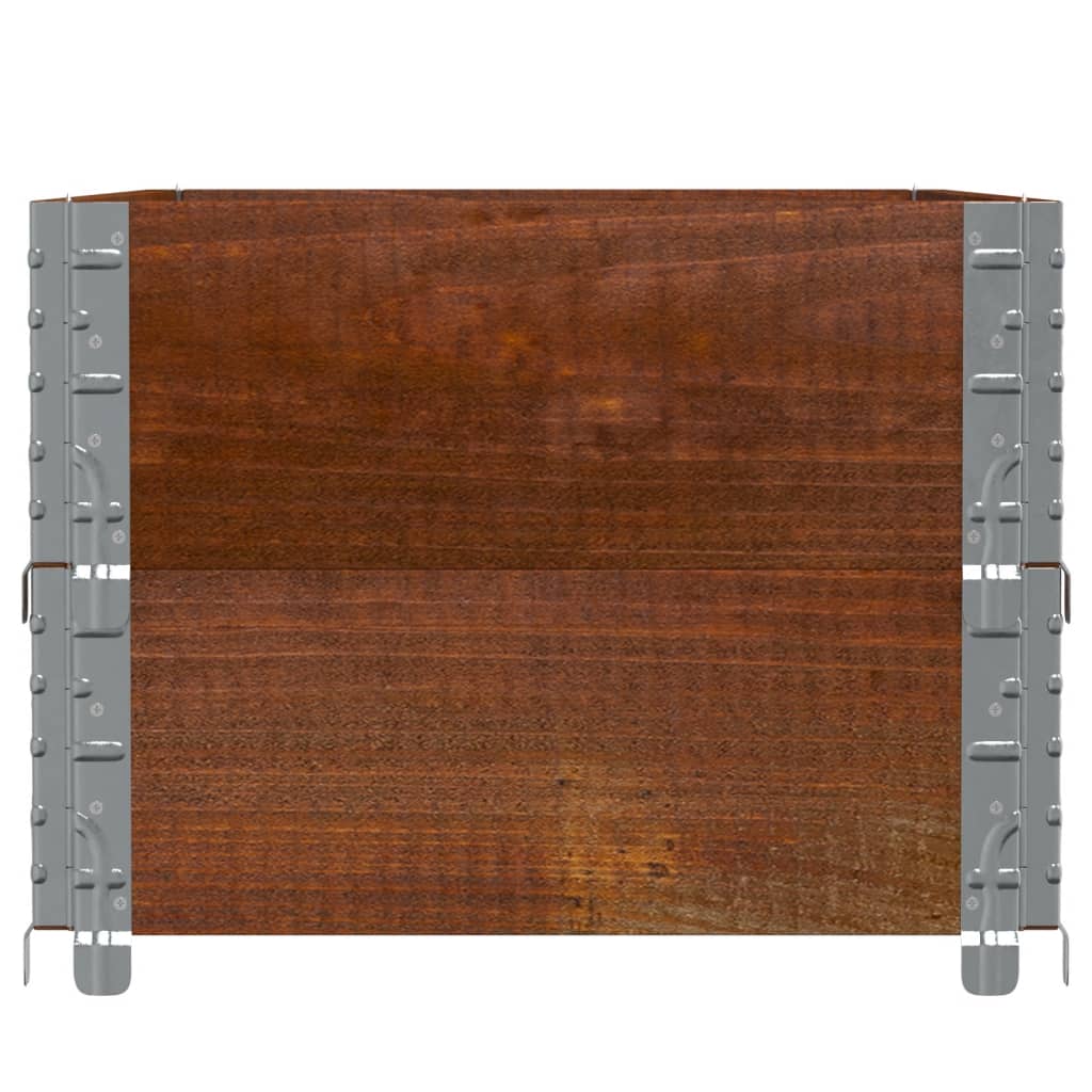 vidaXL Jardinera de madera maciza de pino marrón 100x50 cm