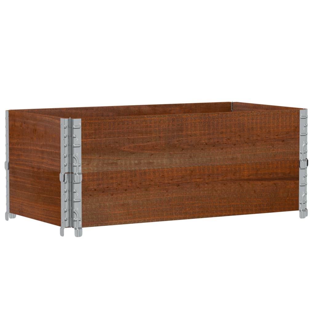 vidaXL Jardinera de madera maciza de pino marrón 100x50 cm