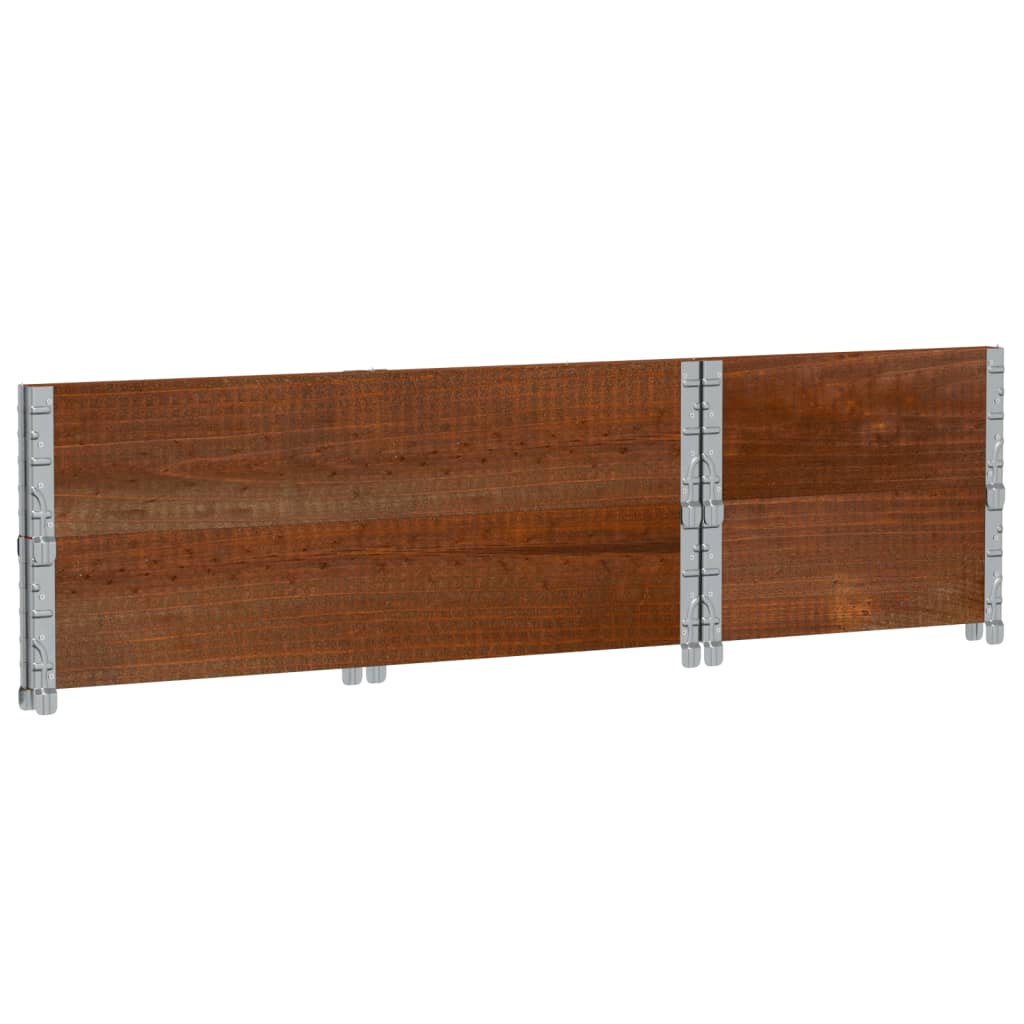 vidaXL Jardinera de madera maciza de pino marrón 100x50 cm