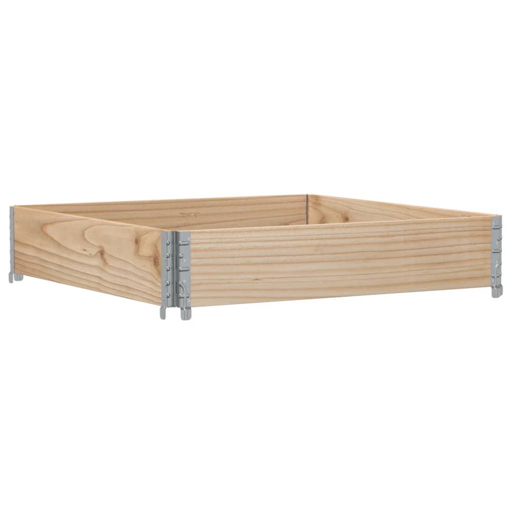 vidaXL Jardinera de madera maciza de pino 100x100 cm