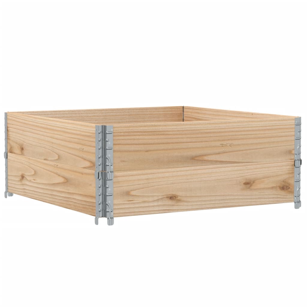 vidaXL Jardinera de madera maciza de pino 100x100 cm