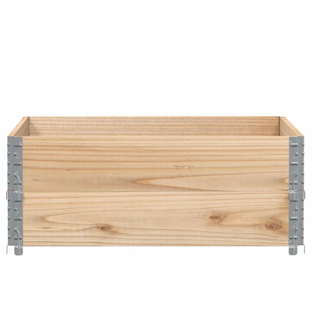 vidaXL Jardinera de madera maciza de pino 100x100 cm