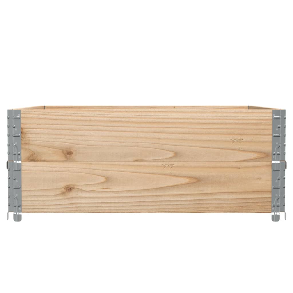 vidaXL Jardinera de madera maciza de pino 100x100 cm