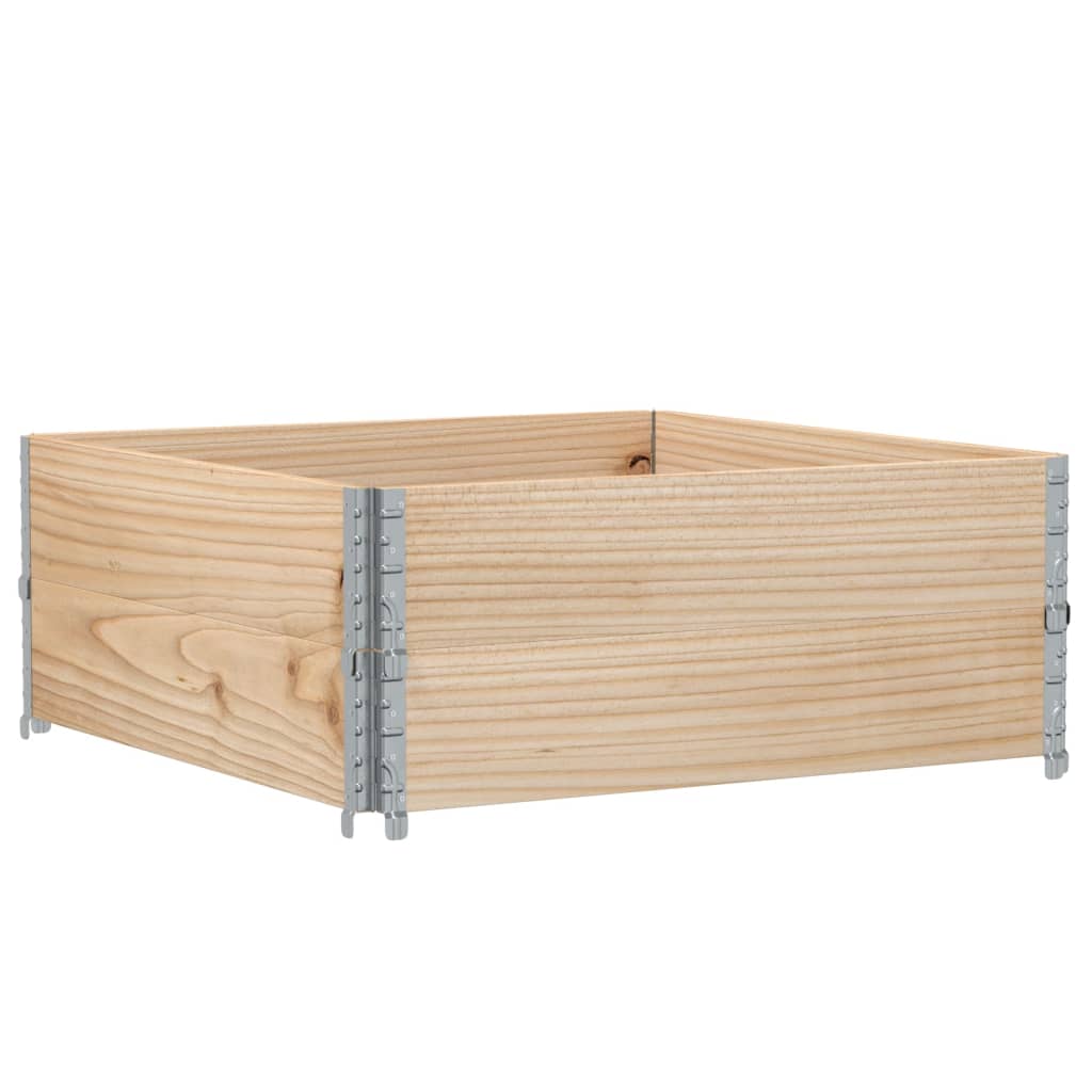 vidaXL Jardinera de madera maciza de pino 100x100 cm