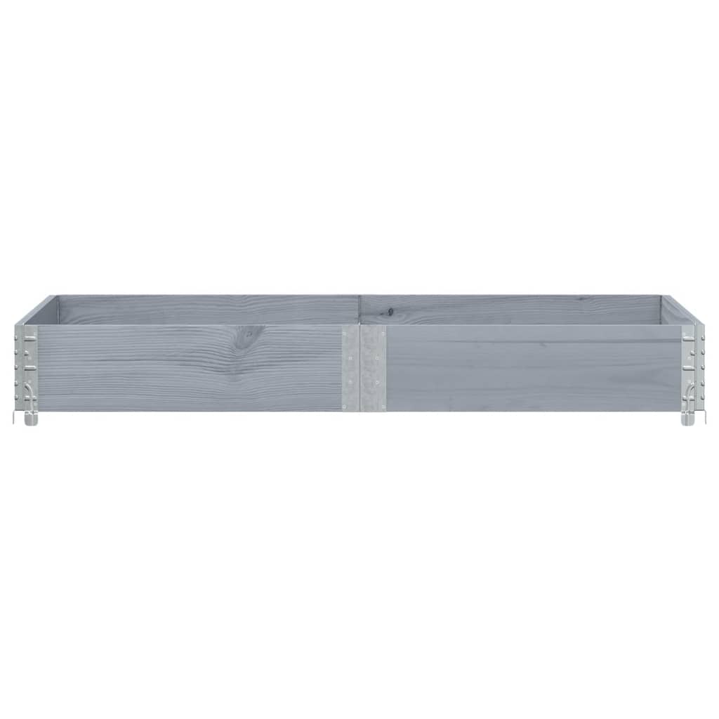 vidaXL Jardinera de madera maciza de pino gris 150x50 cm