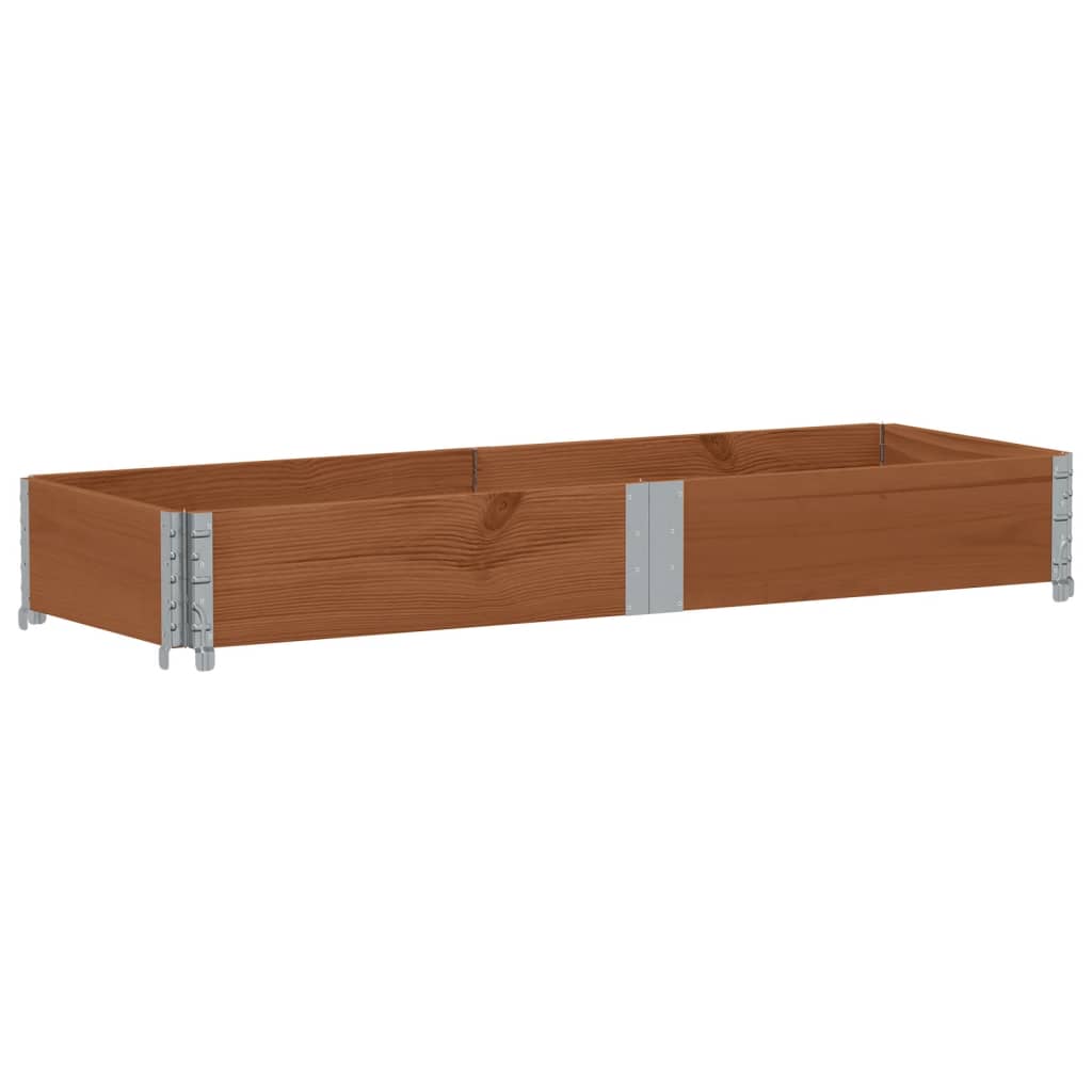 vidaXL Jardinera de madera maciza de pino marrón 150x50 cm