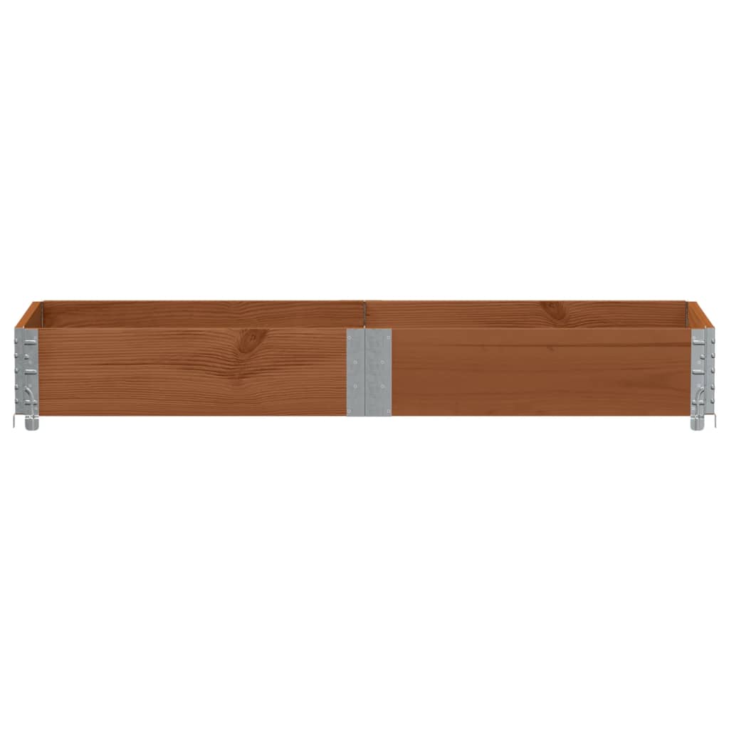 vidaXL Jardinera de madera maciza de pino marrón 150x50 cm