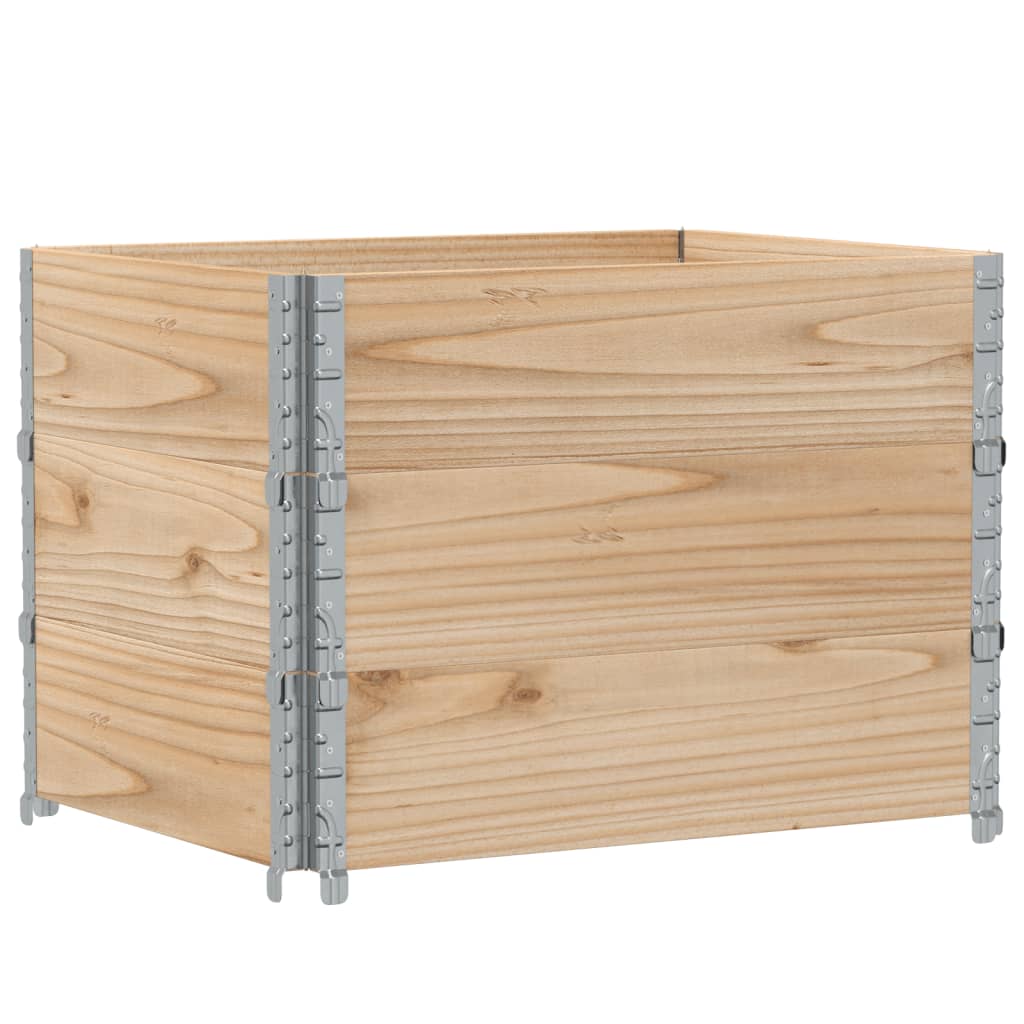 vidaXL Jardinera de madera maciza de pino 80x60 cm