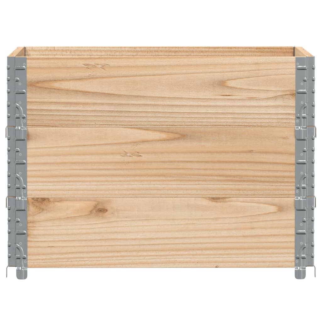 vidaXL Jardinera de madera maciza de pino 80x60 cm