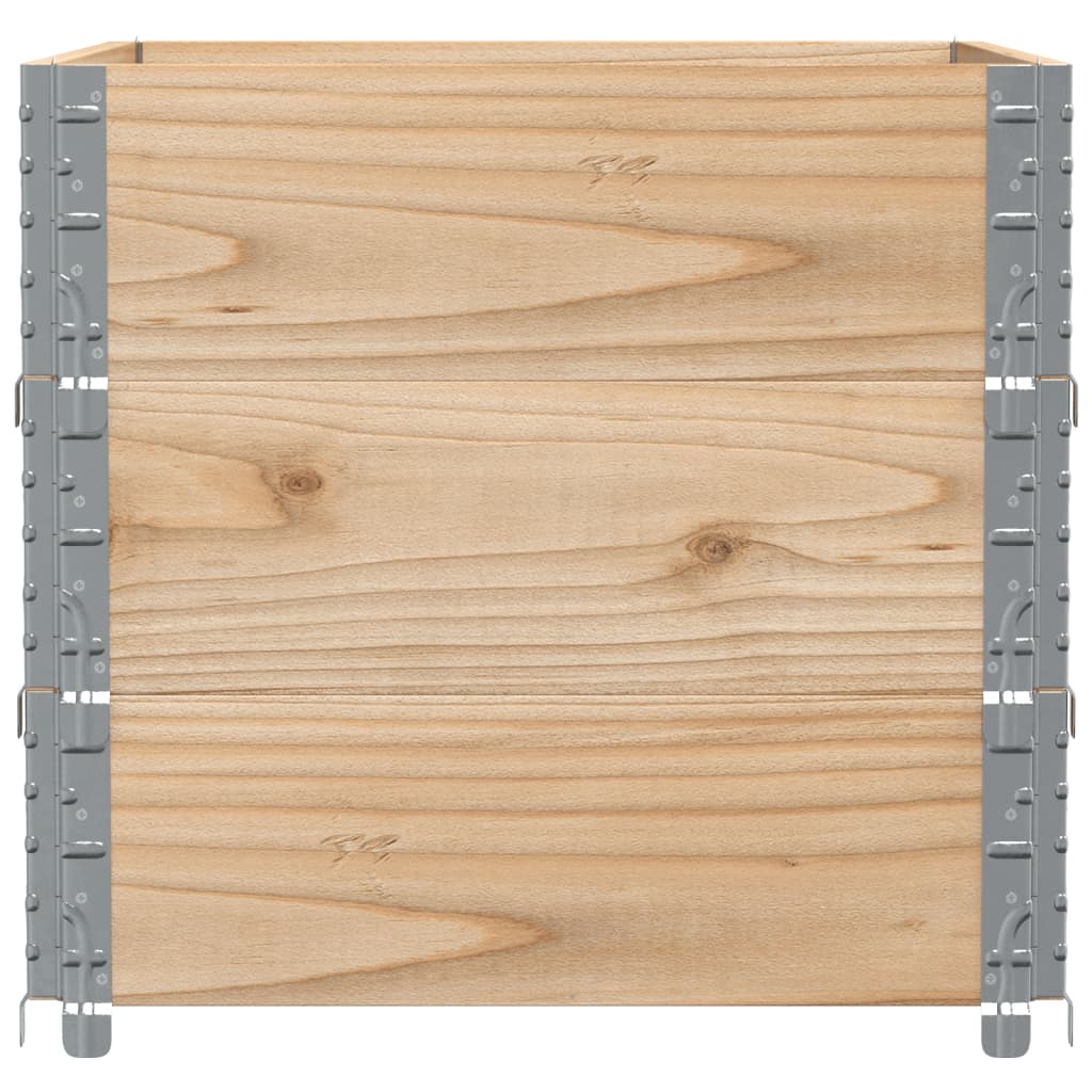 vidaXL Jardinera de madera maciza de pino 80x60 cm