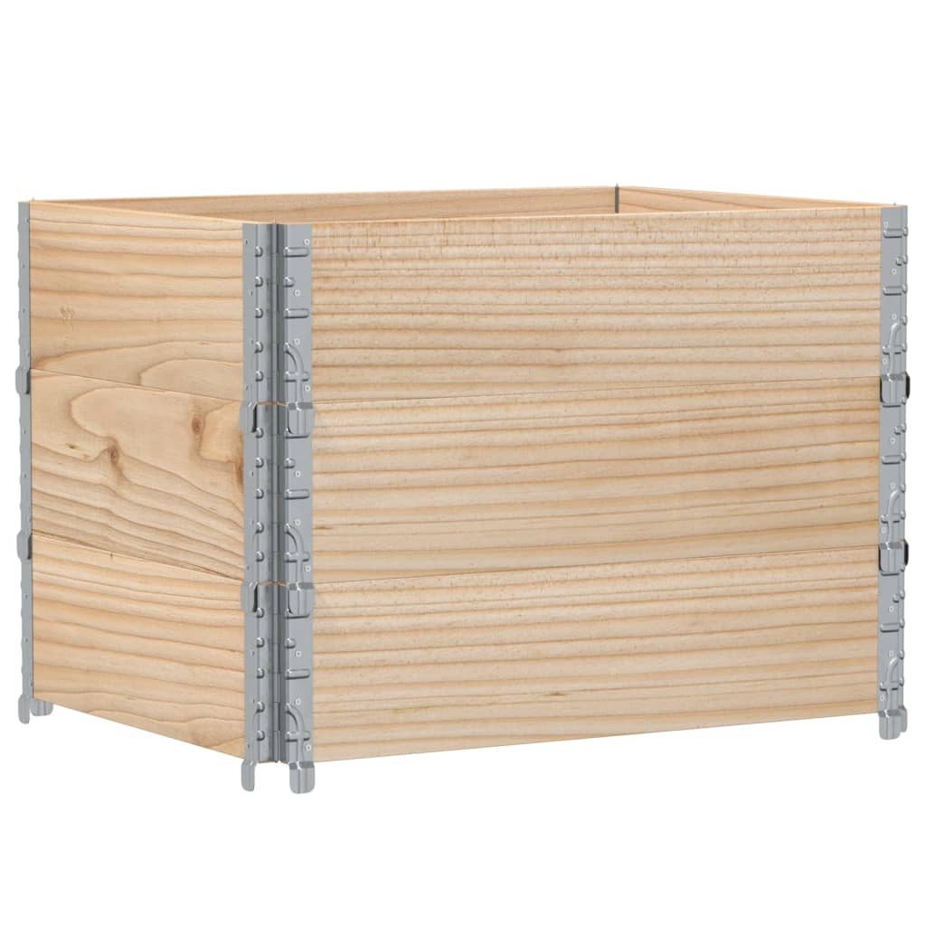 vidaXL Jardinera de madera maciza de pino 80x60 cm