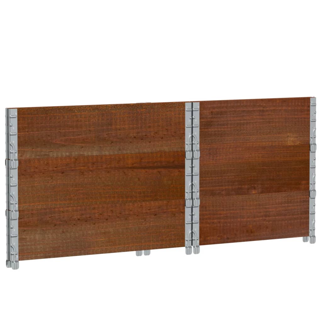 vidaXL Jardinera de madera maciza de pino marrón 80x60 cm