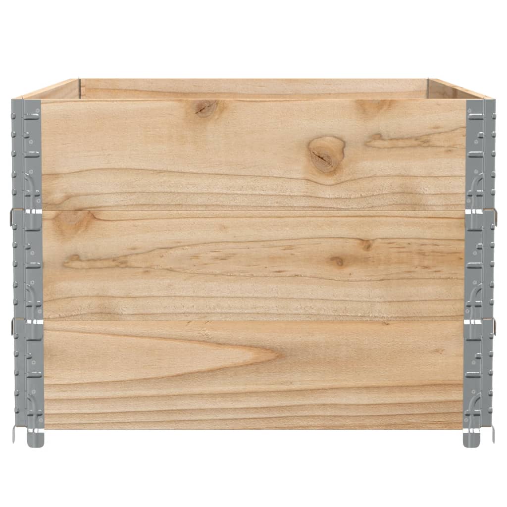 vidaXL Jardinera de madera maciza de pino 120x80 cm