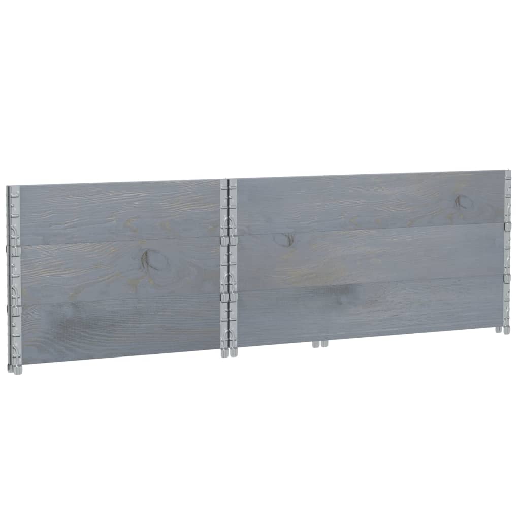 vidaXL Jardinera de madera maciza de pino gris 120x80 cm