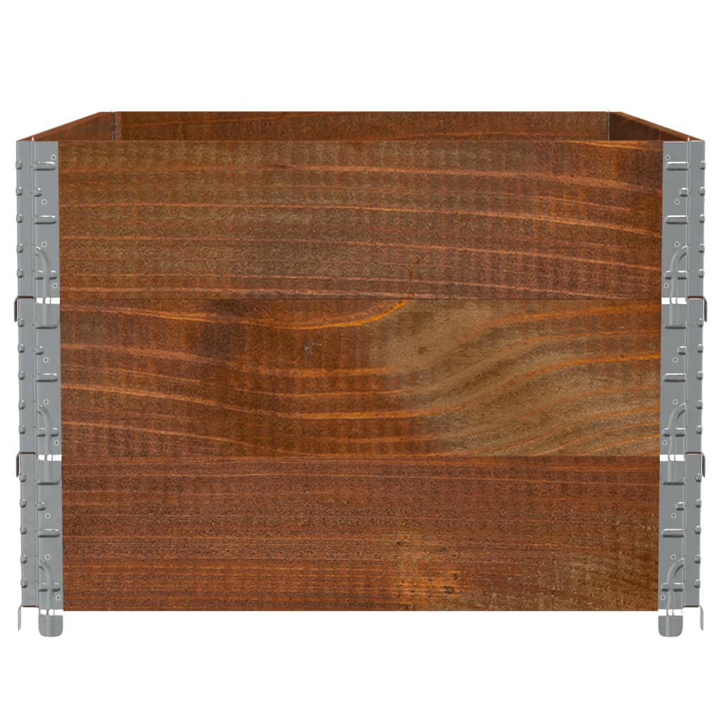 vidaXL Jardinera de madera maciza de pino marrón 120x80 cm