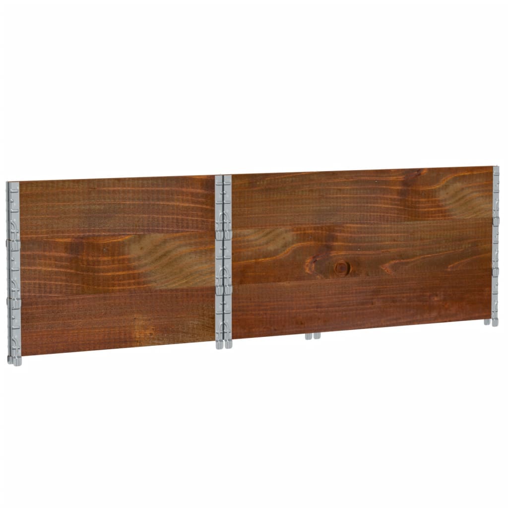 vidaXL Jardinera de madera maciza de pino marrón 120x80 cm