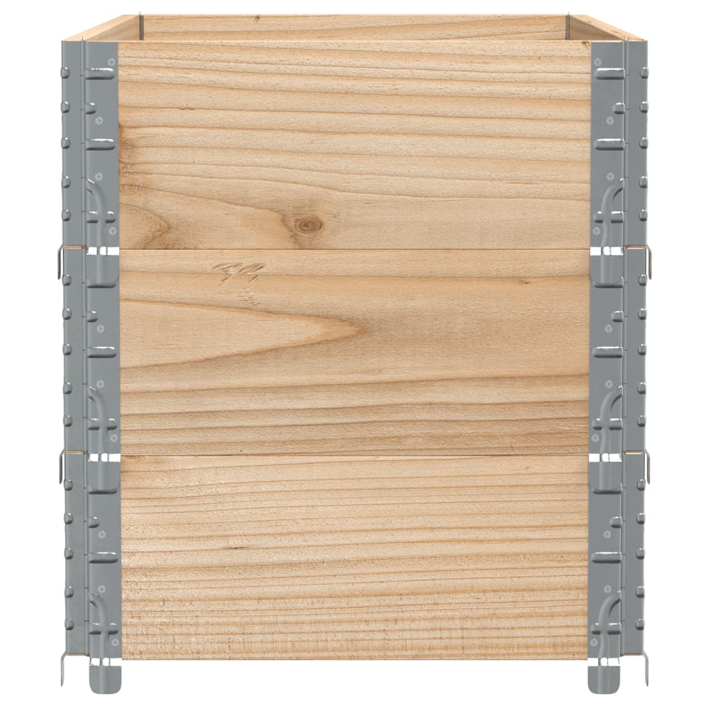 vidaXL Jardinera de madera maciza de pino 100x50 cm