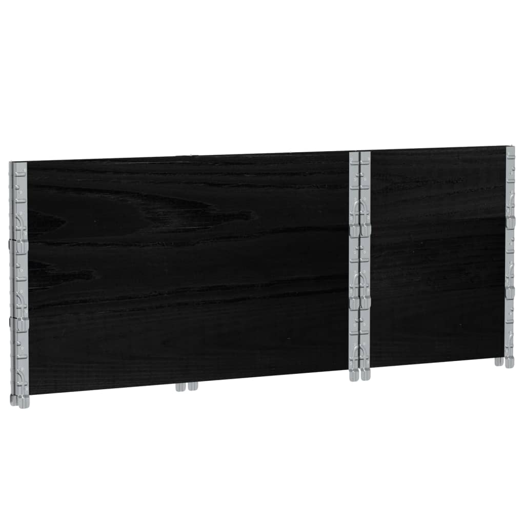 vidaXL Jardinera de madera maciza de pino negro 100x50 cm