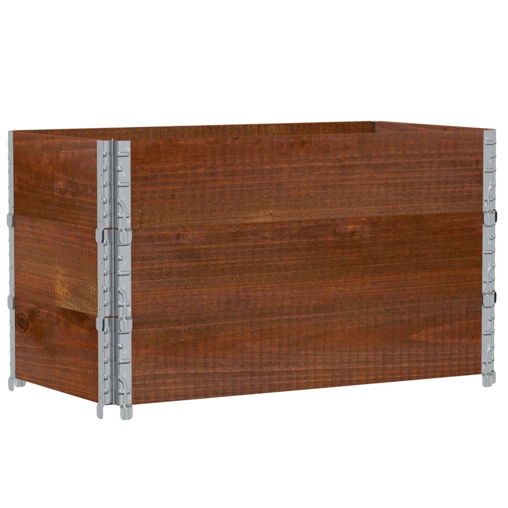 vidaXL Jardinera de madera maciza de pino marrón 100x50 cm