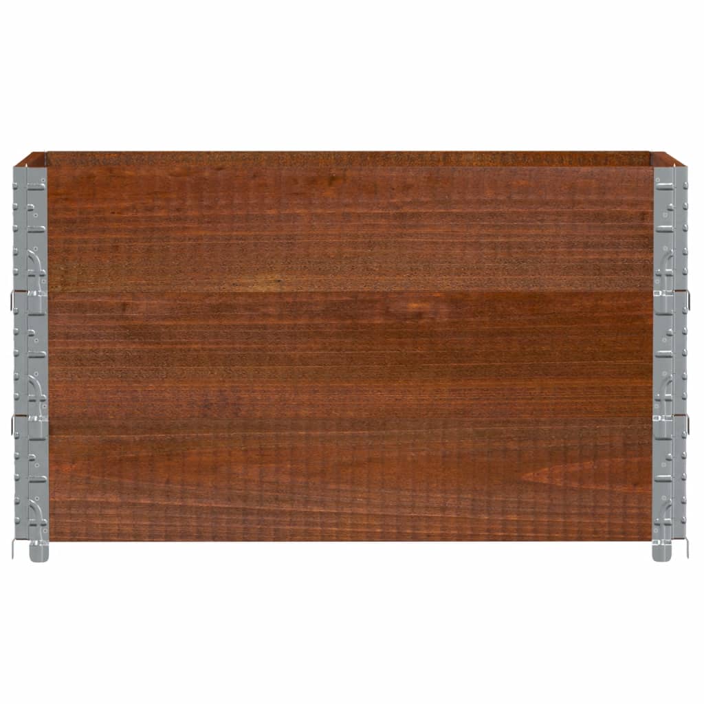 vidaXL Jardinera de madera maciza de pino marrón 100x50 cm