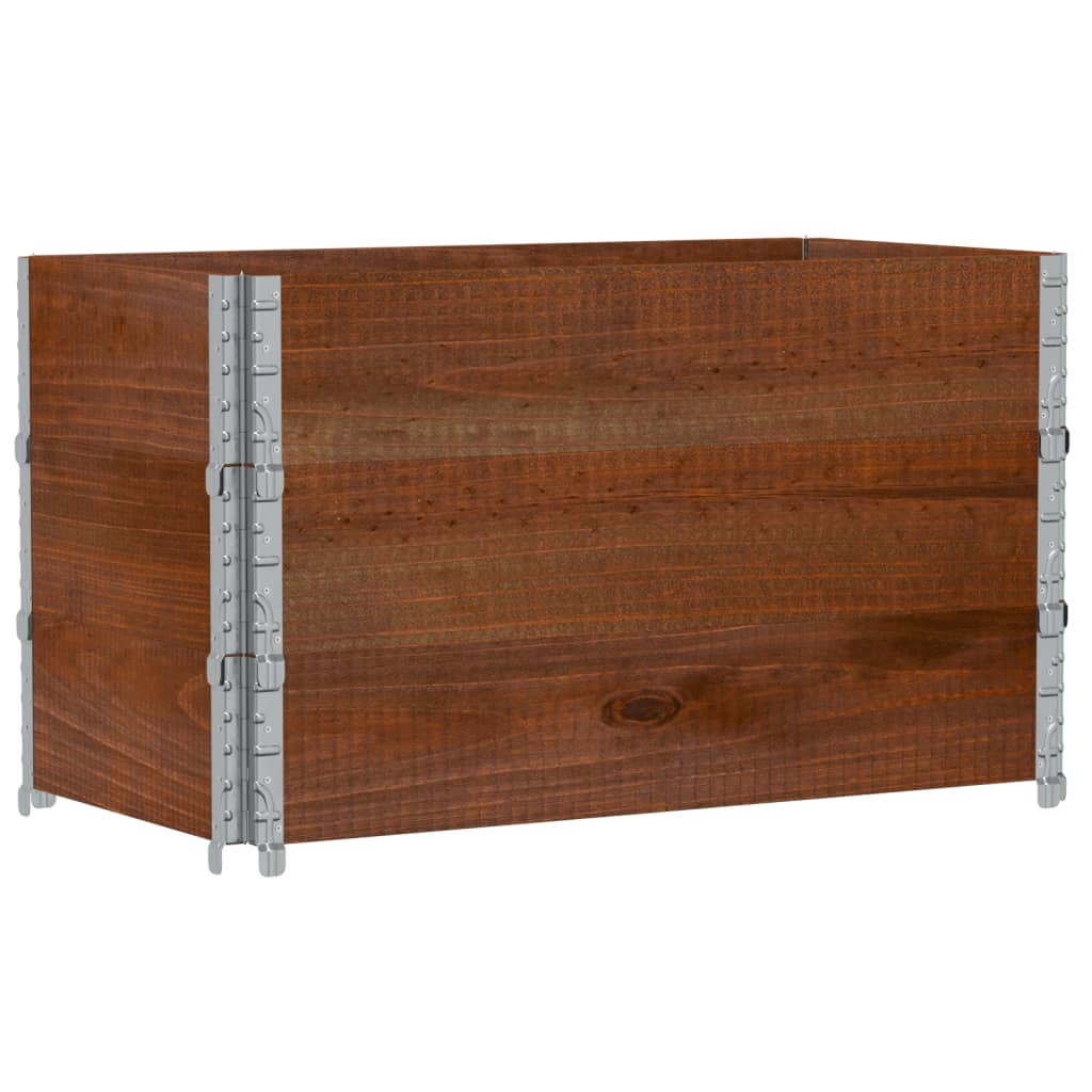 vidaXL Jardinera de madera maciza de pino marrón 100x50 cm