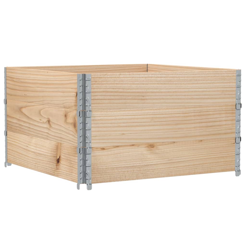 vidaXL Jardinera de madera maciza de pino 100x100 cm