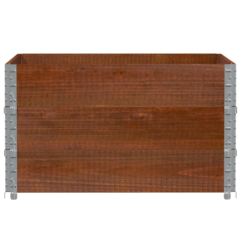 vidaXL Jardinera de madera maciza de pino marrón 100x100 cm