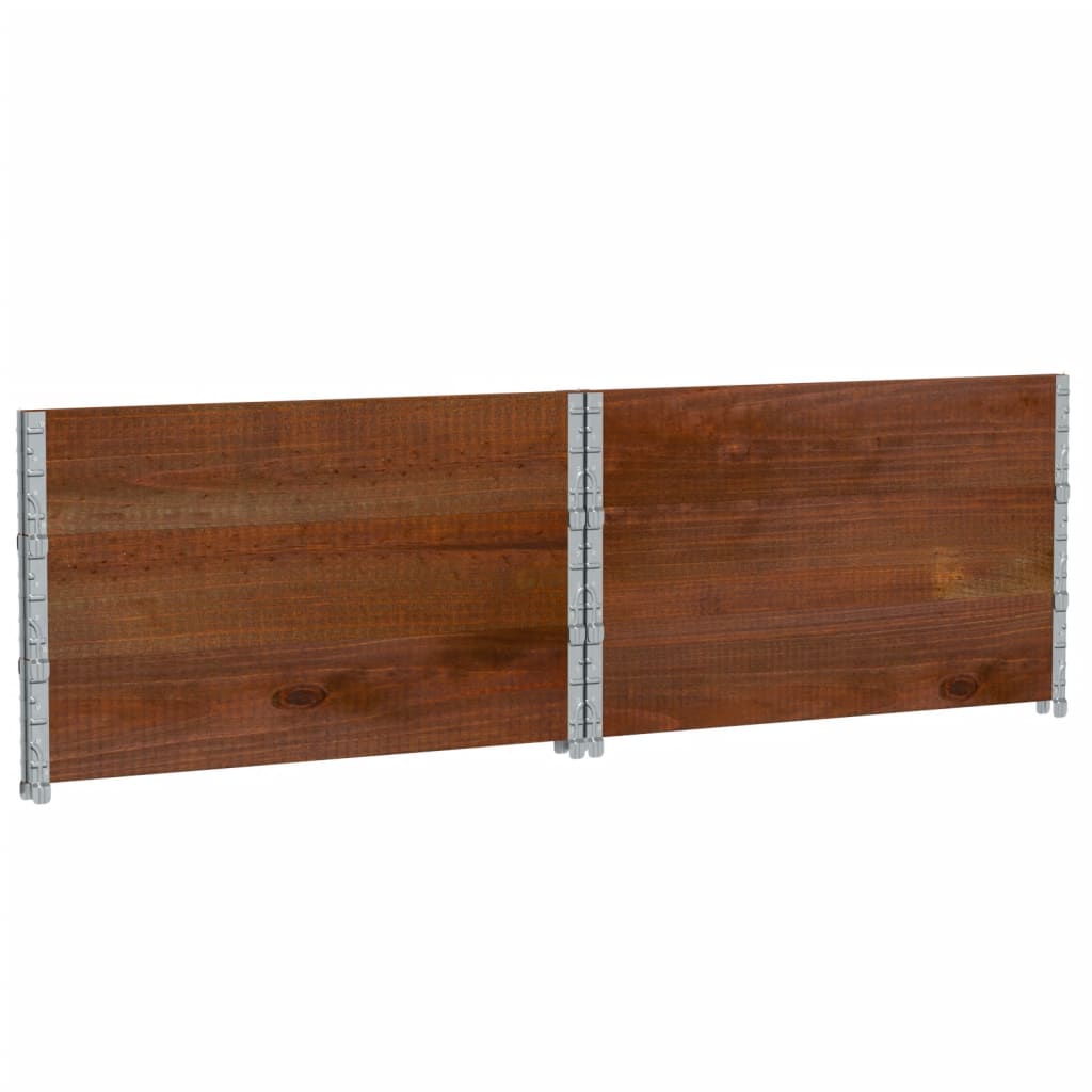 vidaXL Jardinera de madera maciza de pino marrón 100x100 cm