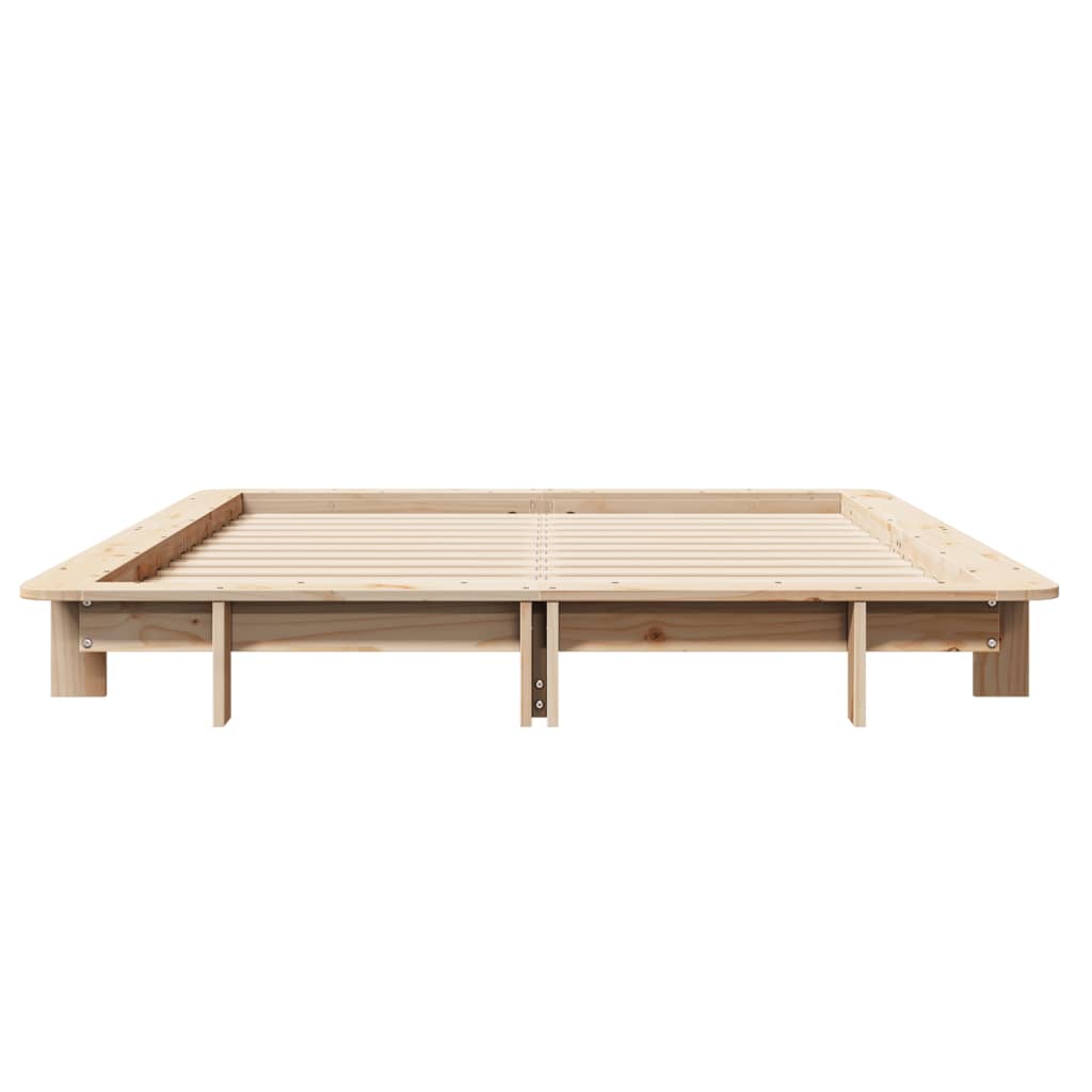 vidaXL Estructura de cama sin colchón madera de pino blanco 150x200 cm