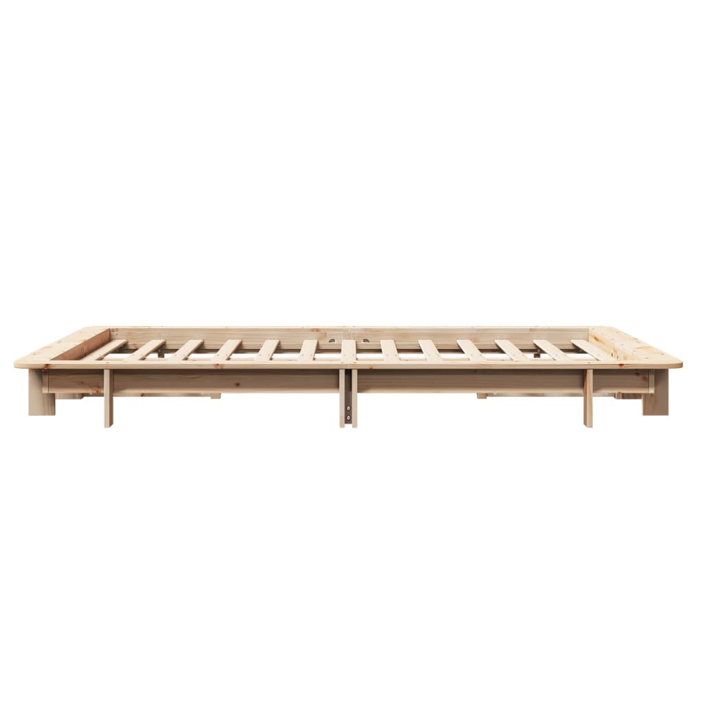 vidaXL Estructura de cama sin colchón madera de pino blanco 150x200 cm