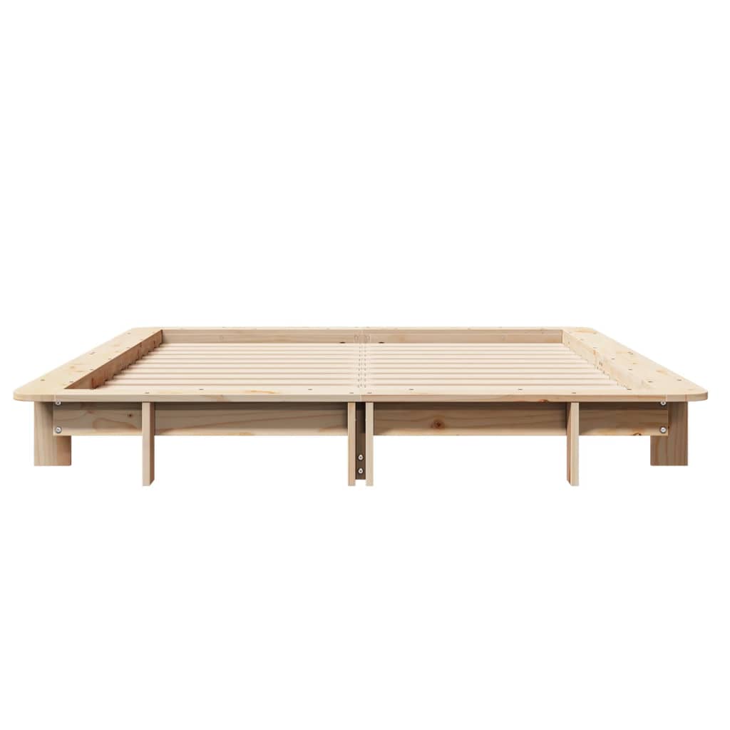 vidaXL Estructura de cama sin colchón madera de pino blanca 140x200 cm