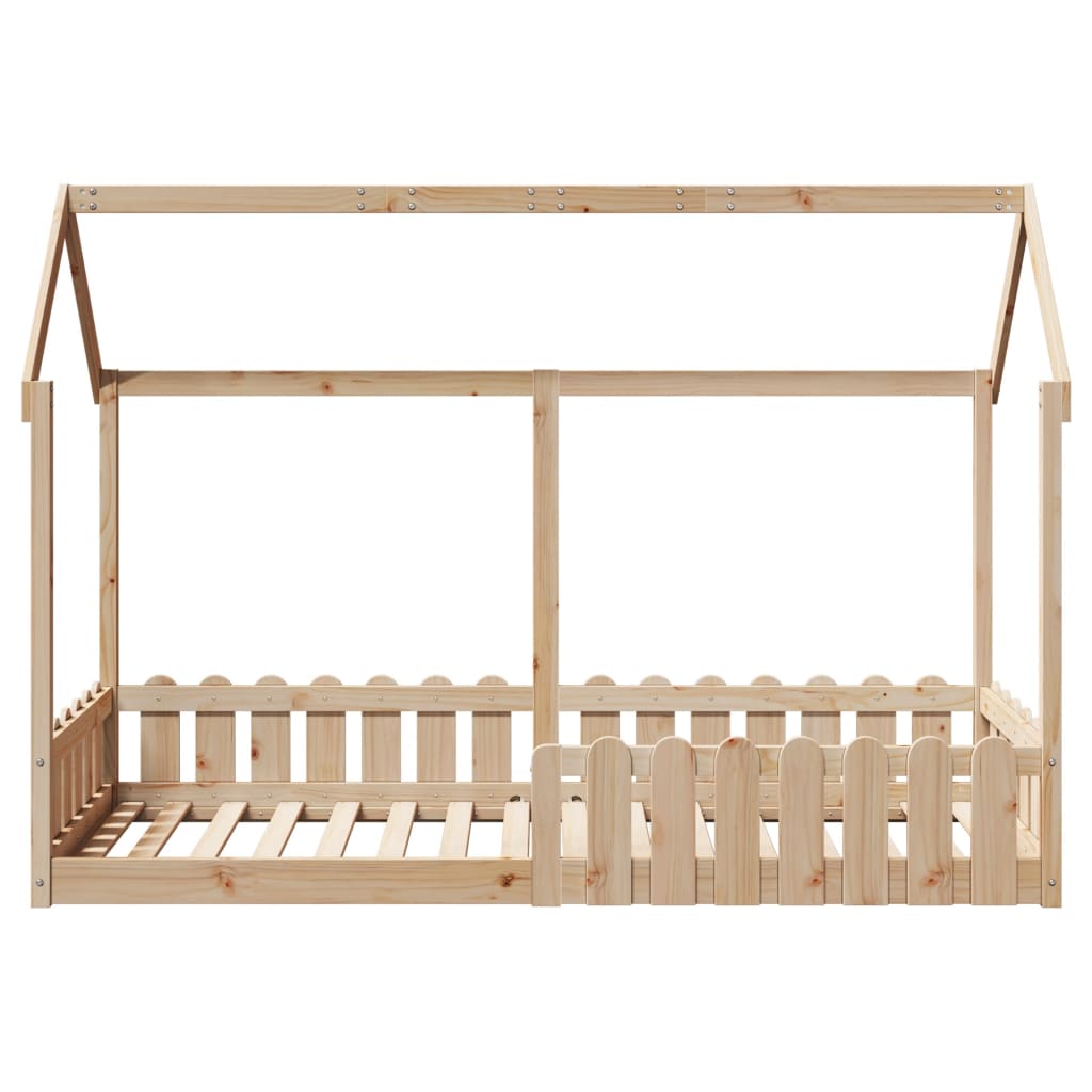 vidaXL Cama con forma de casa de niños madera maciza de pino 80x200 cm