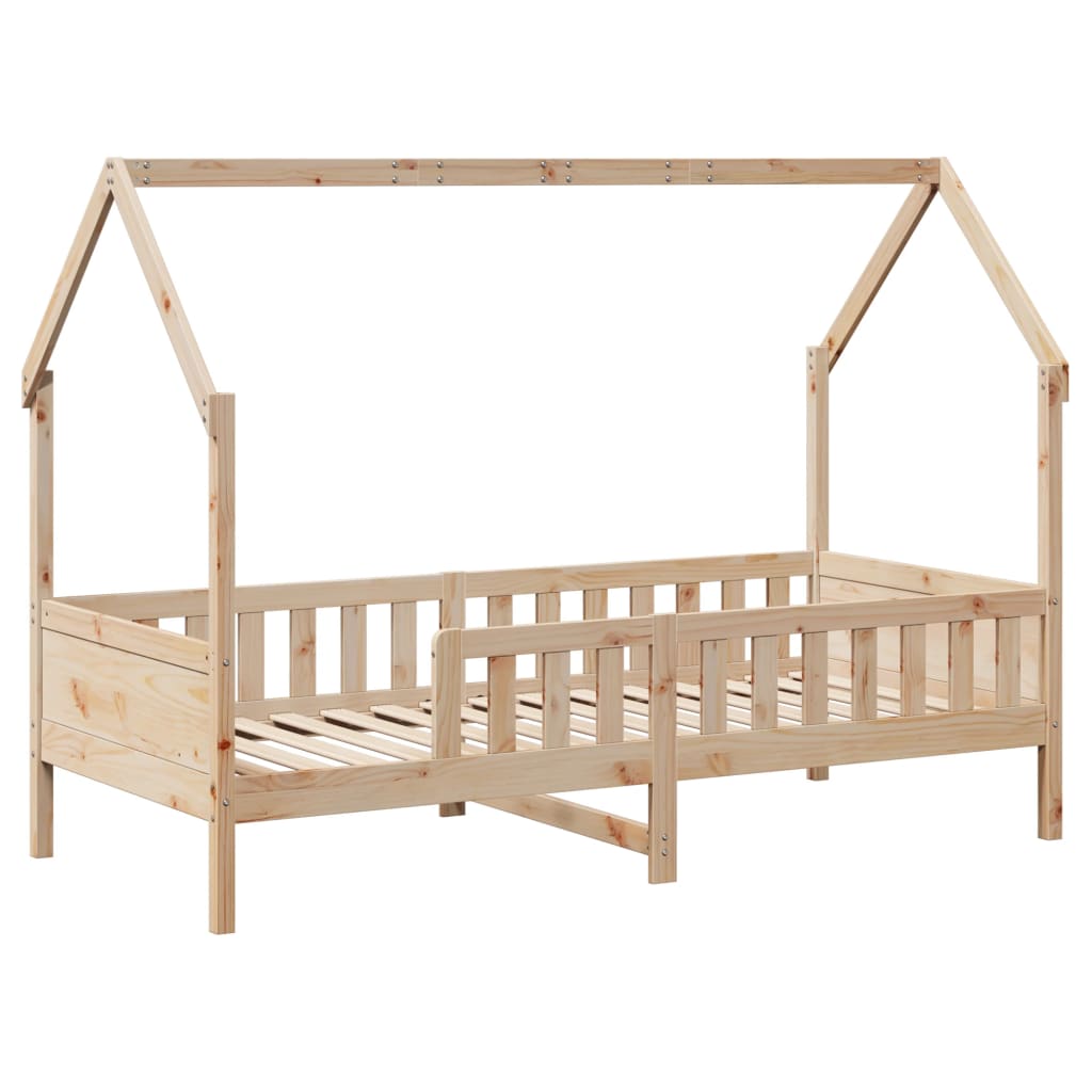 vidaXL Cama con forma de casa para niños madera maciza pino 90x200 cm