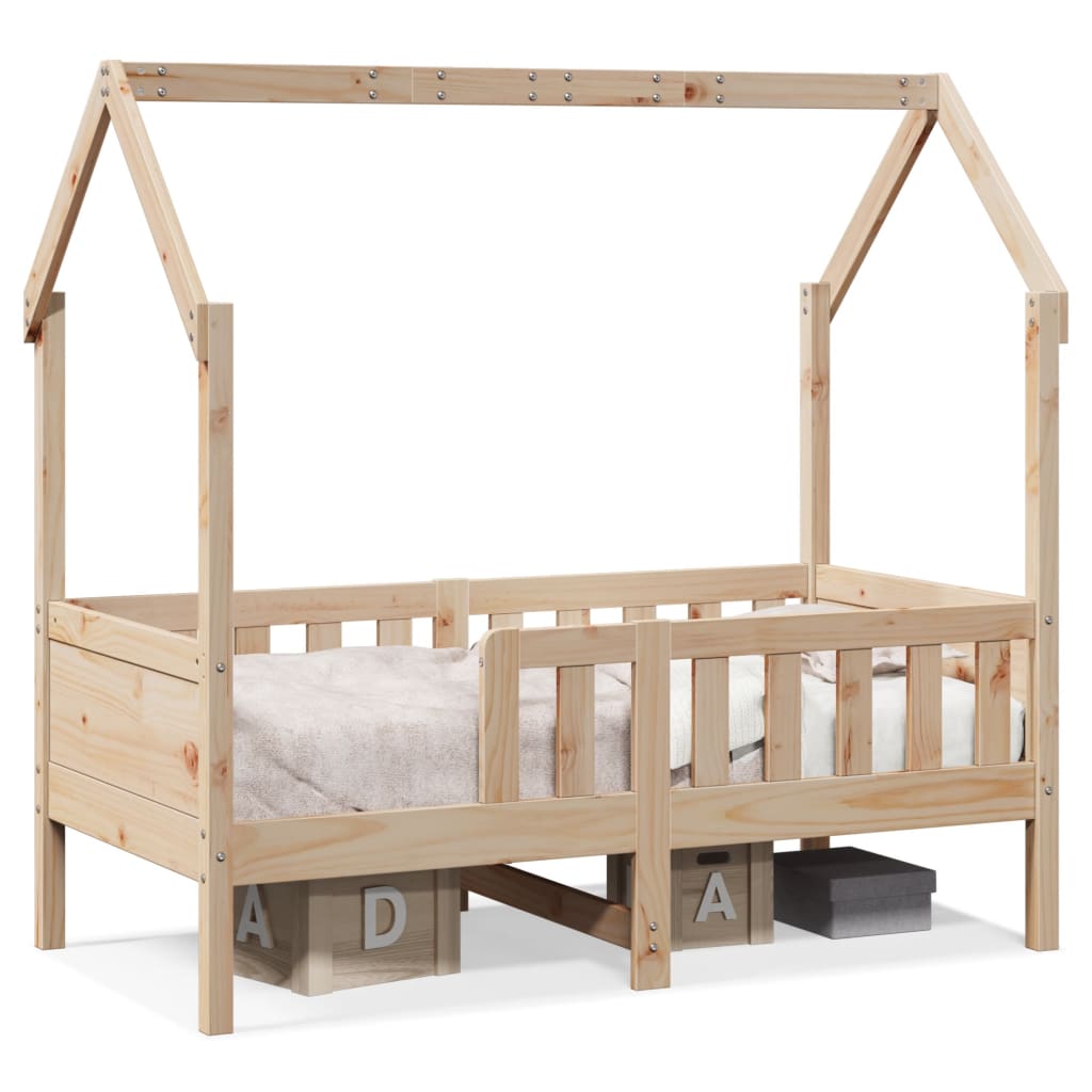 vidaXL Cama con forma de casa para niños madera maciza pino 80x160 cm