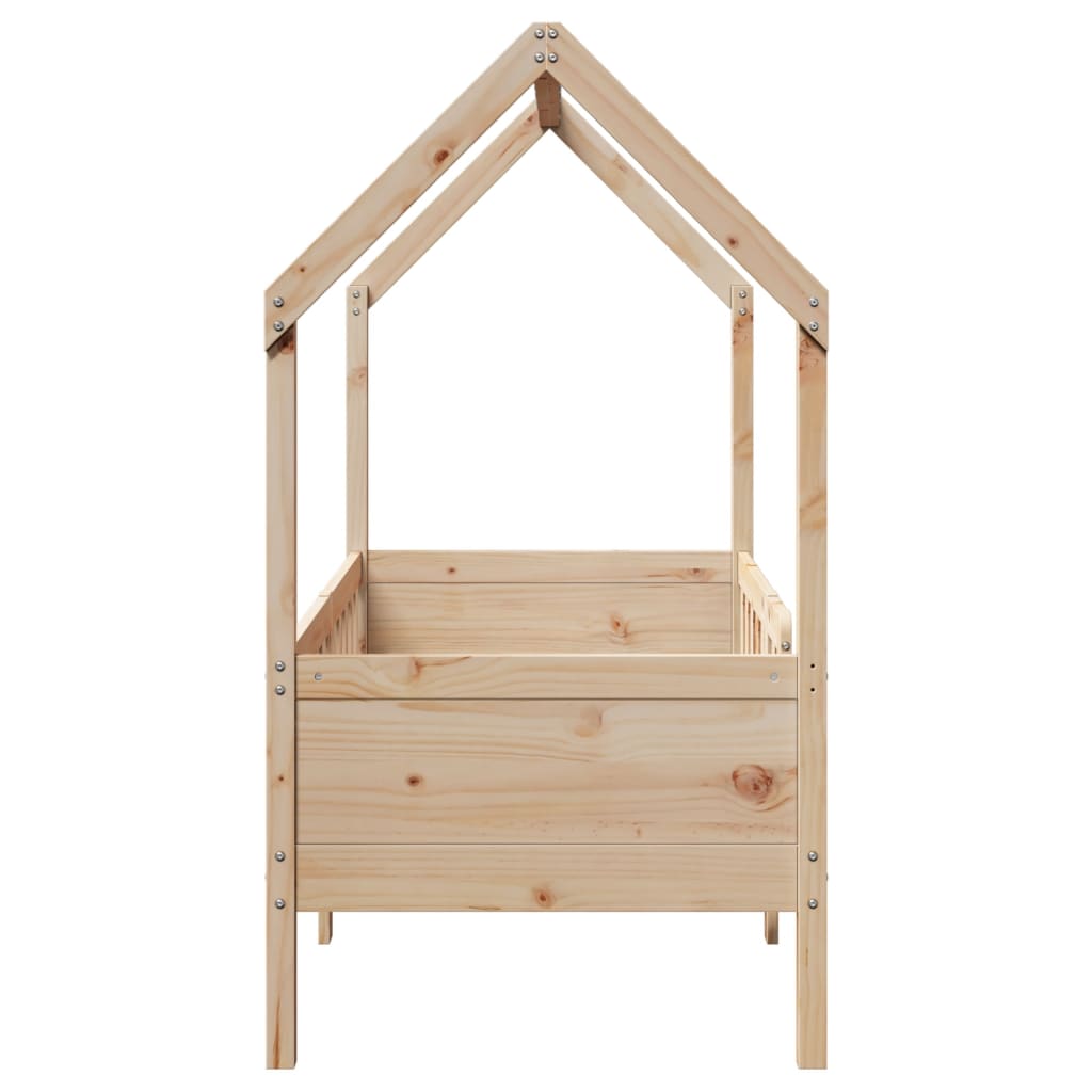 vidaXL Cama con forma de casa para niños madera maciza pino 80x160 cm