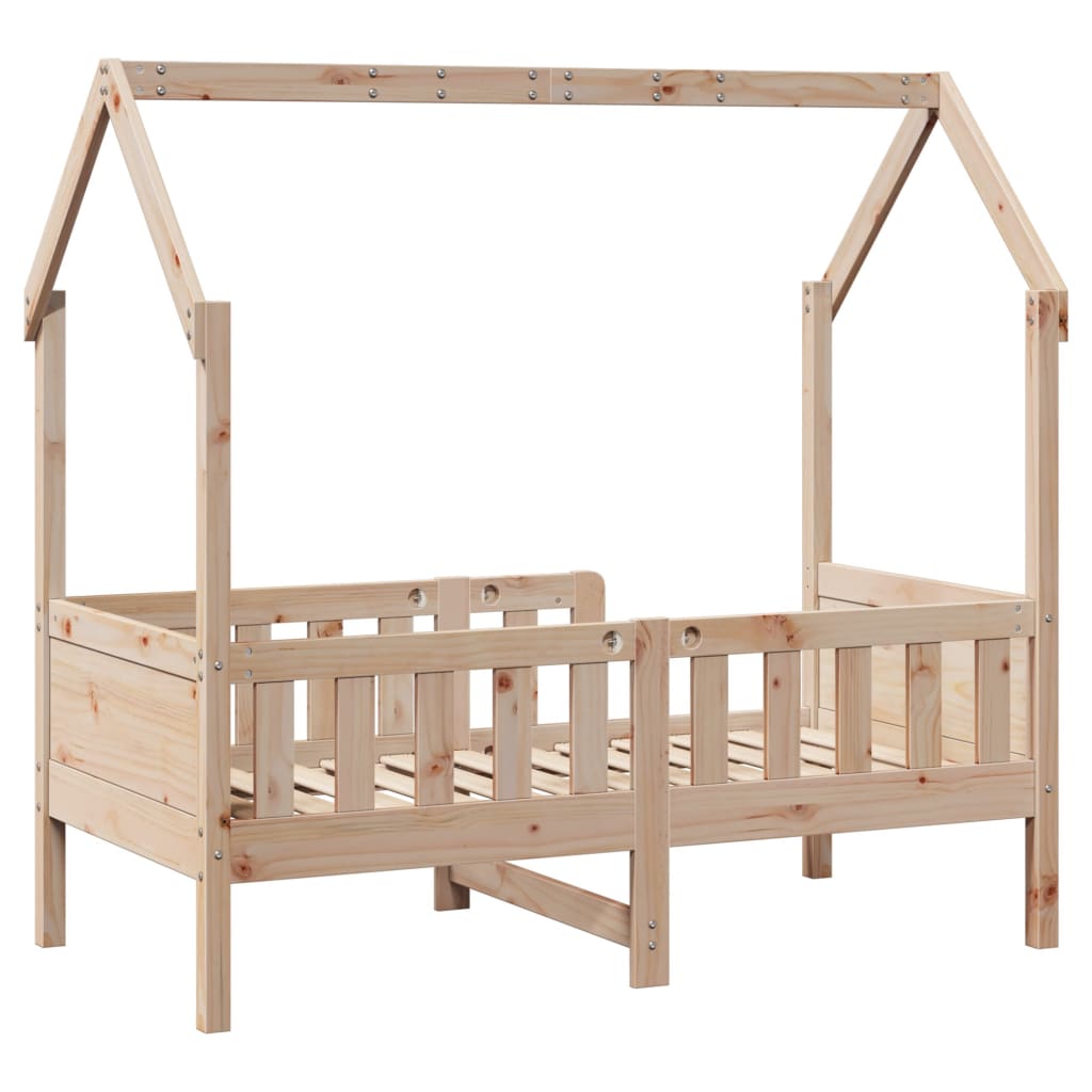 vidaXL Cama con forma de casa para niños madera maciza pino 80x160 cm