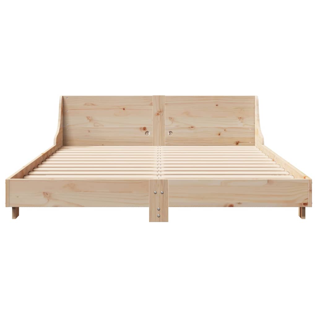 vidaXL Estructura de cama sin colchón madera de pino blanco 150x200 cm