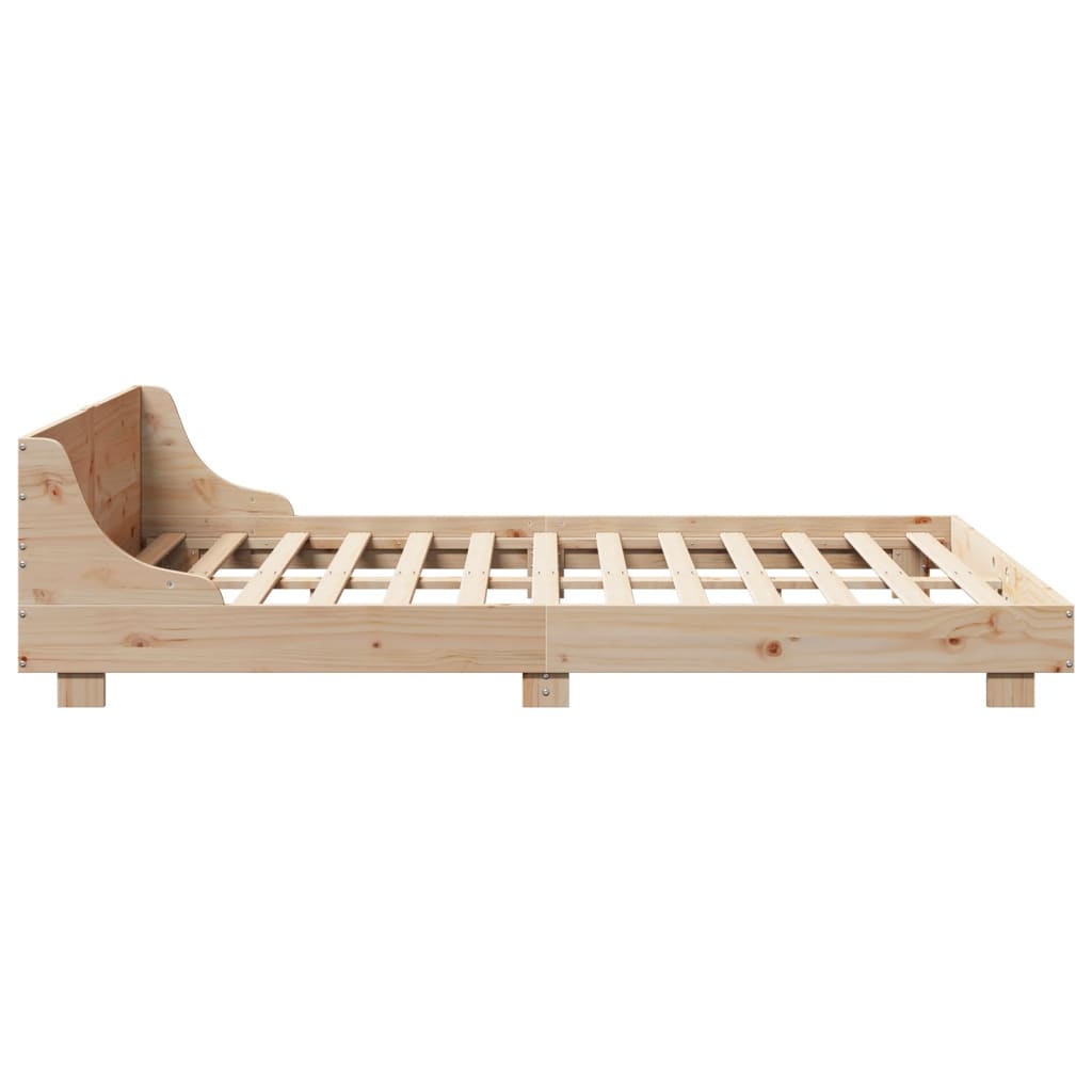 vidaXL Estructura de cama sin colchón madera de pino blanco 150x200 cm