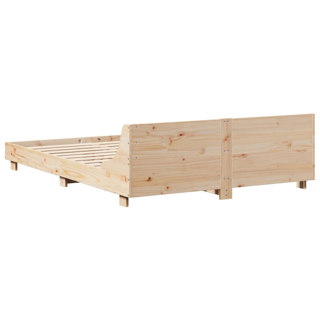 vidaXL Estructura de cama sin colchón madera de pino blanco 150x200 cm