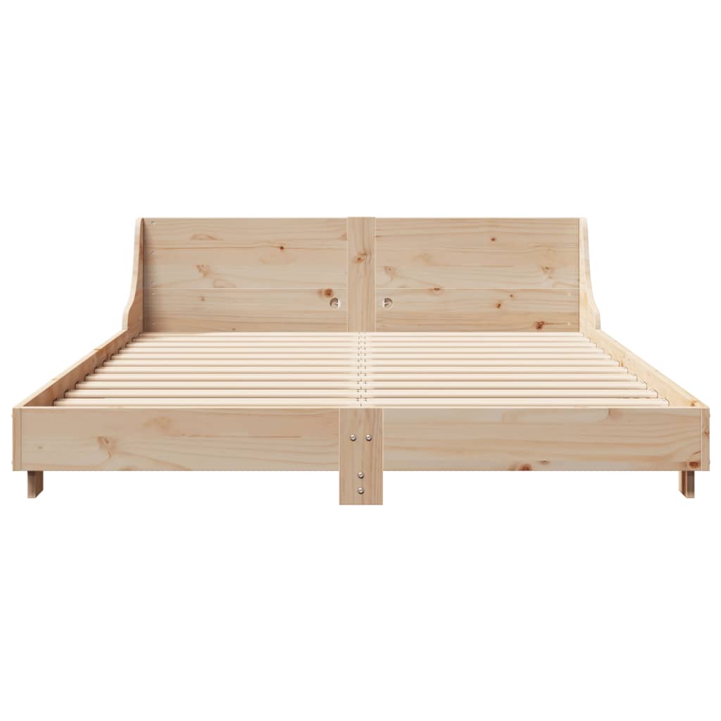 vidaXL Estructura de cama sin colchón madera de pino blanca 140x200 cm