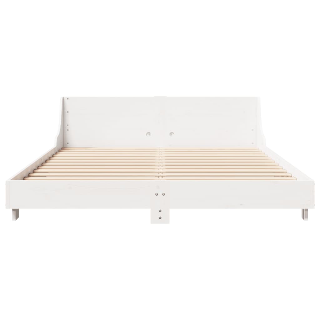 vidaXL Estructura de cama sin colchón madera de pino blanca 140x200 cm