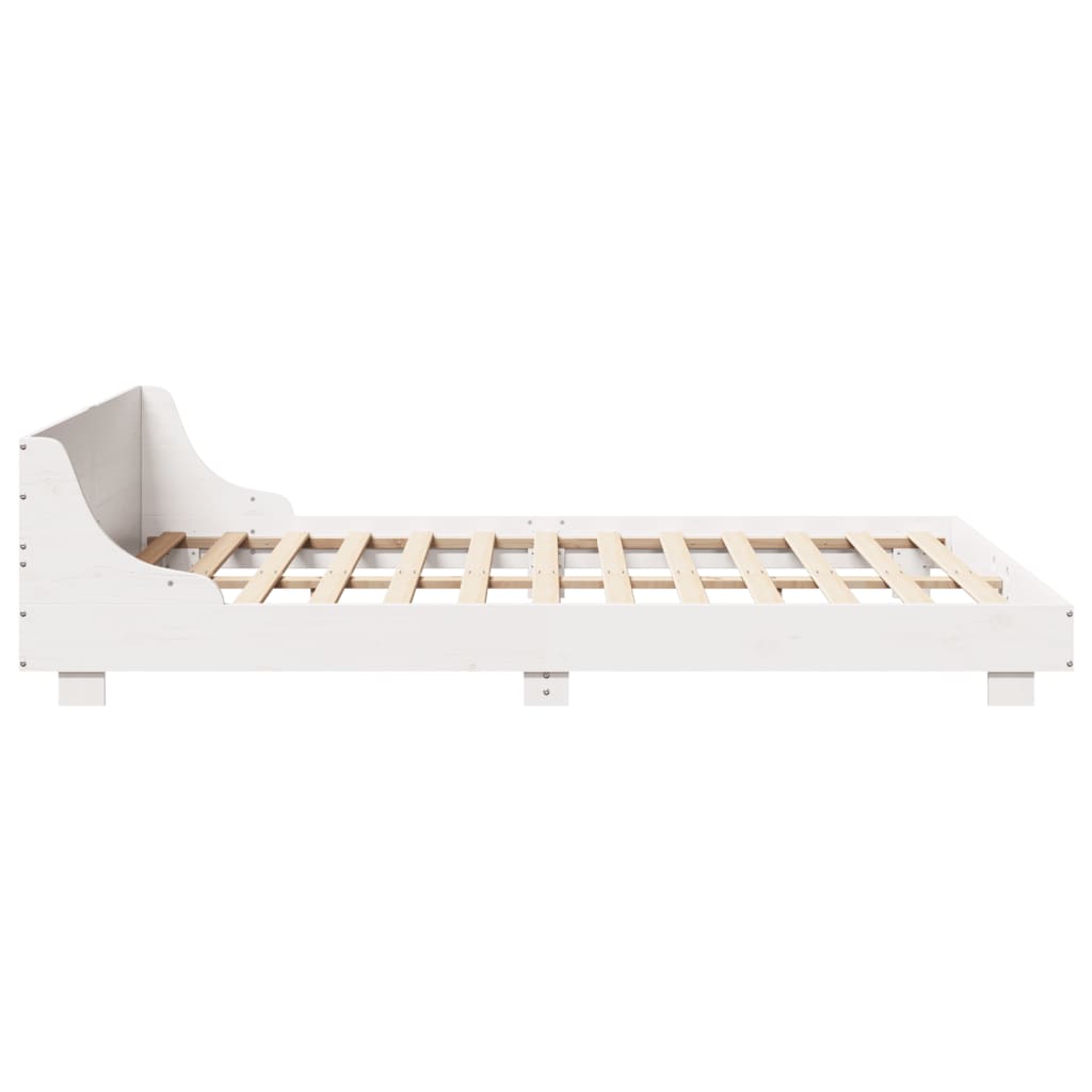 vidaXL Estructura de cama sin colchón madera de pino blanca 140x200 cm