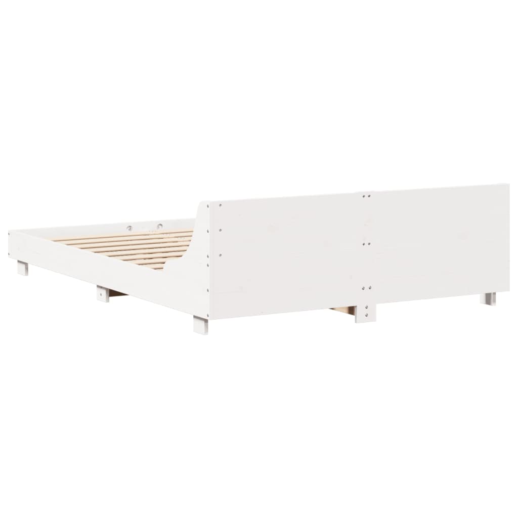 vidaXL Estructura de cama sin colchón madera de pino blanca 140x200 cm