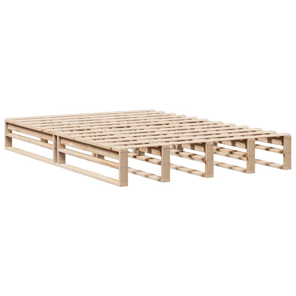 vidaXL Estructura de cama sin colchón madera de pino blanca 140x200 cm