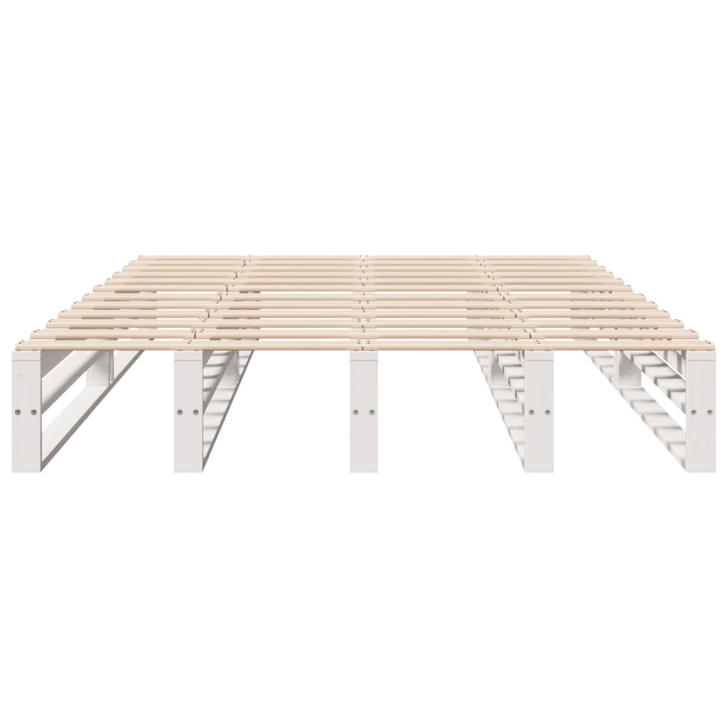 vidaXL Estructura de cama sin colchón madera de pino blanca 140x200 cm