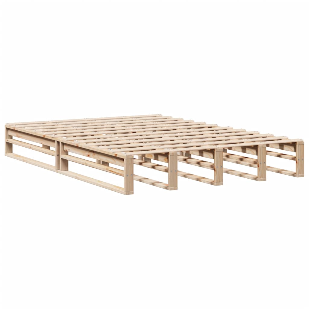 vidaXL Estructura de cama sin colchón madera de pino blanco 150x200 cm