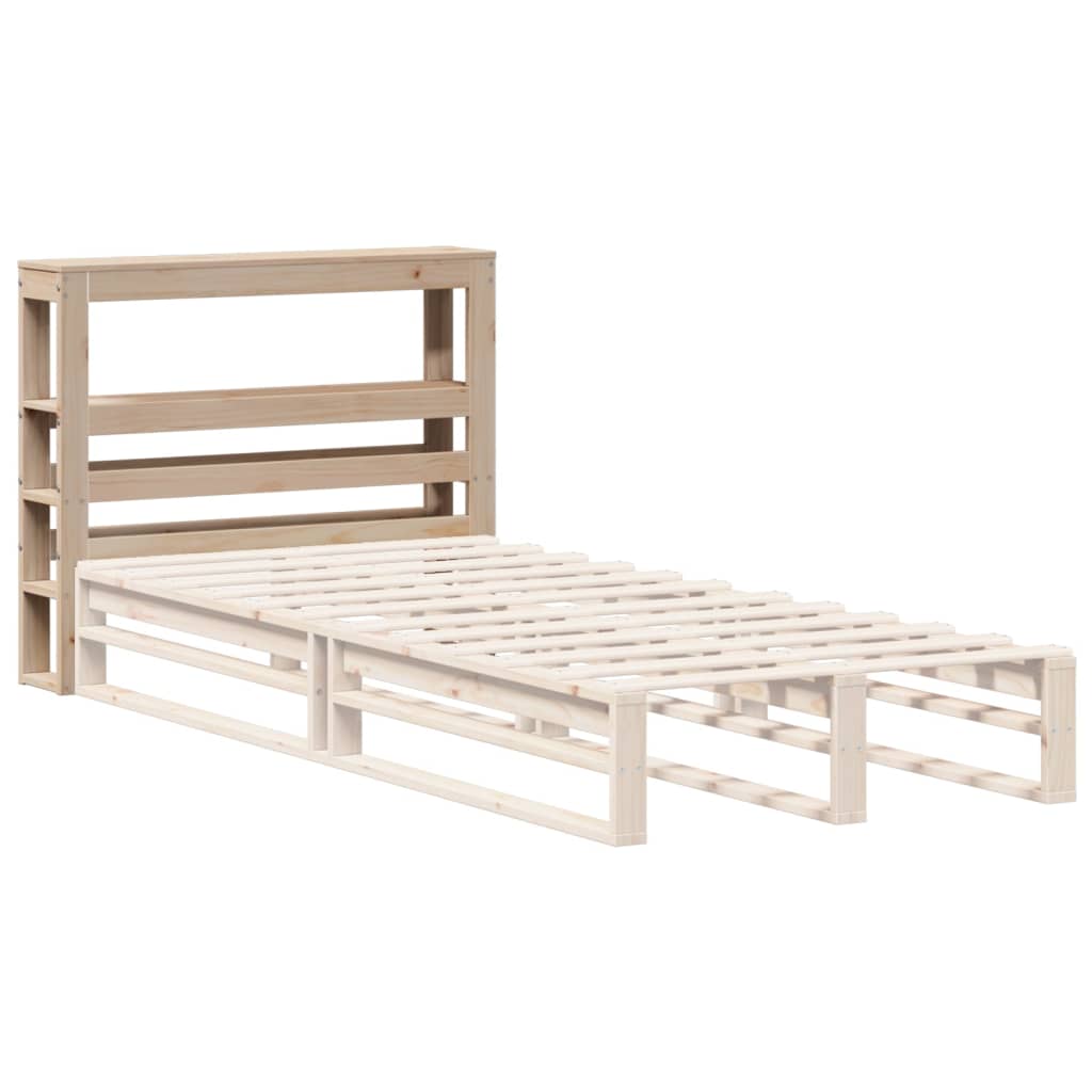 vidaXL Cabecero de cama con estantes madera maciza de pino 90 cm