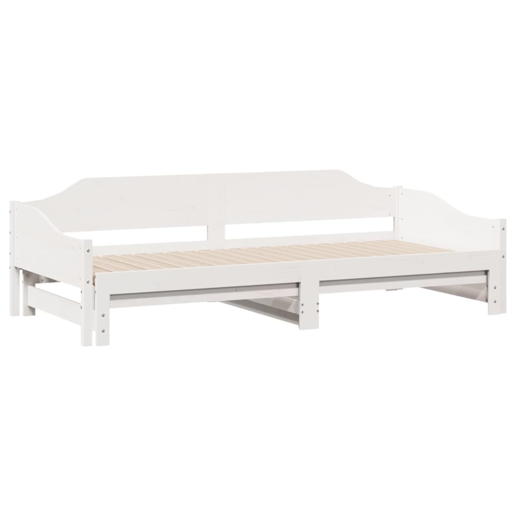 vidaXL Sofá cama nido madera maciza de pino blanco 80x200 cm