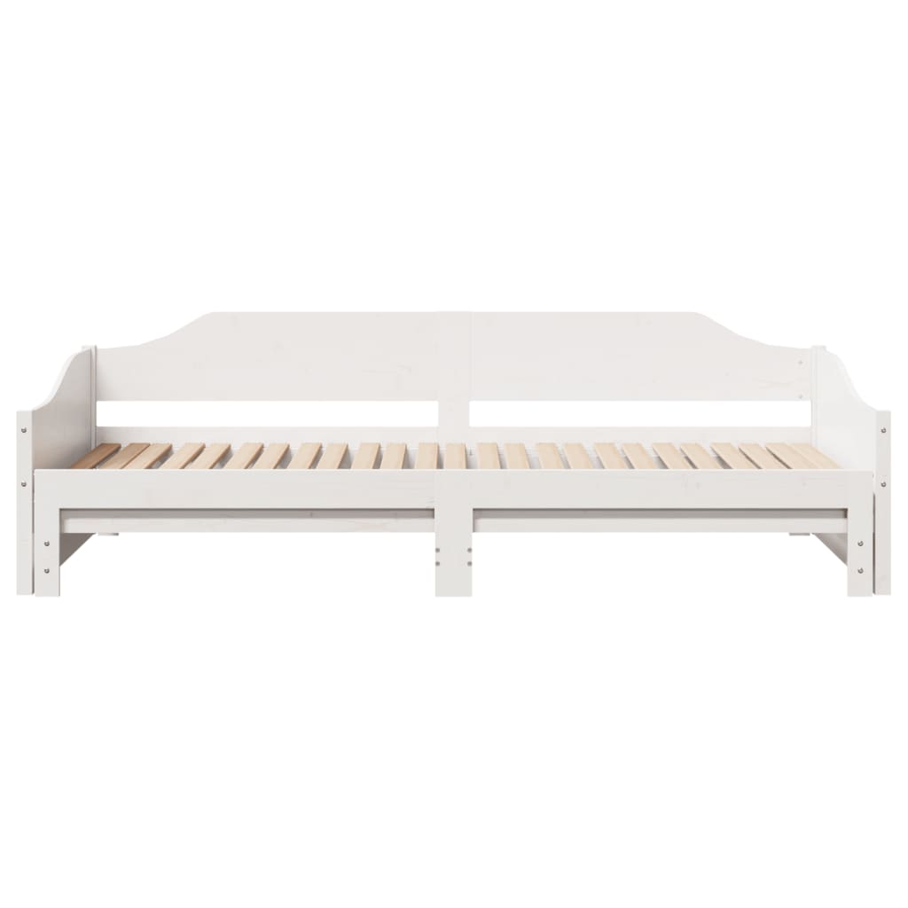 vidaXL Sofá cama nido madera maciza de pino blanco 80x200 cm