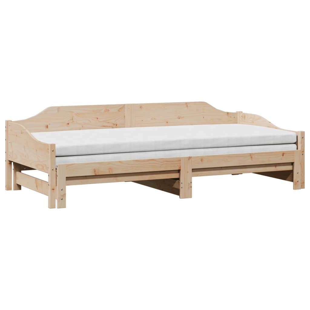 vidaXL Sofá cama nido madera maciza de pino 90x200 cm